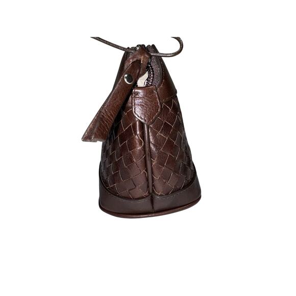 Cole Haan Brown Woven Leather Travel Toiletry Bag Shave Dopp Kit Makeup Case NEW - Picture 4 of 8